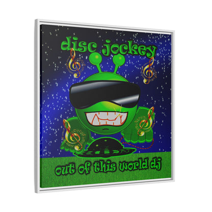 disc jockey - framed canvas art ('snoops' background)