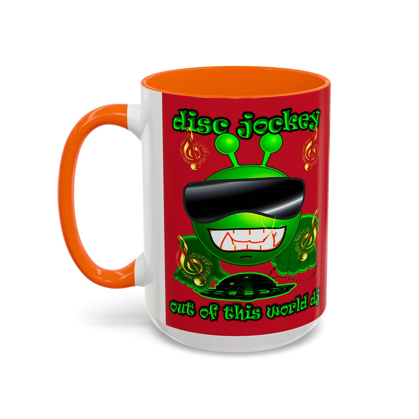 disc jockey - Accent Mug (dark red)