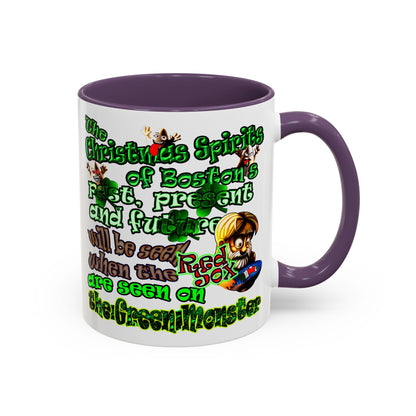 christmas spirits of boston - Accent Mug (white)