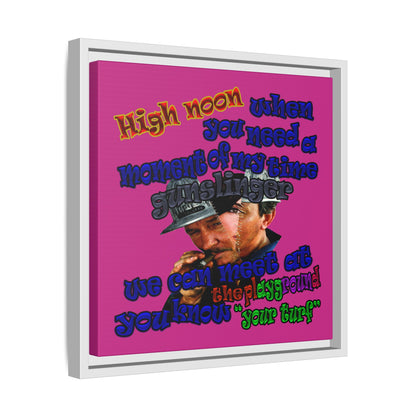 high noon - framed canvas art (pink)