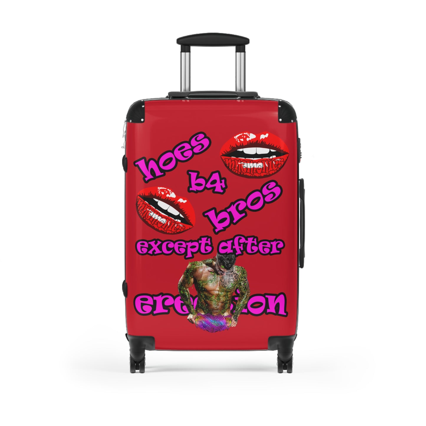 hoes b4 bros - Suitcase (dark red)