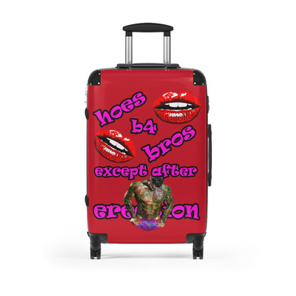 hoes b4 bros - Suitcase (dark red)