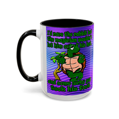turtle race - Accent Mug (purple wave)