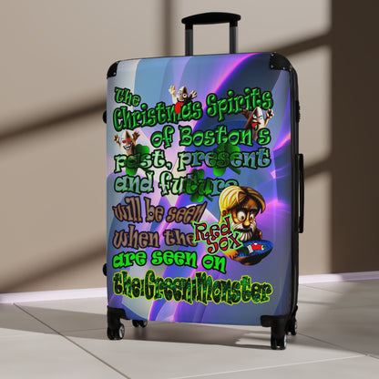 christmas spirits of boston - Suitcase (grey-pink wave)