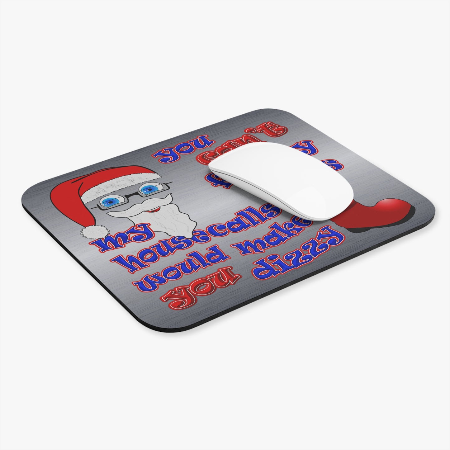 santa's shoes - Mouse Pad (Rectangle) (brushed nickel)