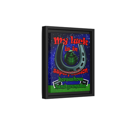 my luck - framed canvas art ('snoops' background)