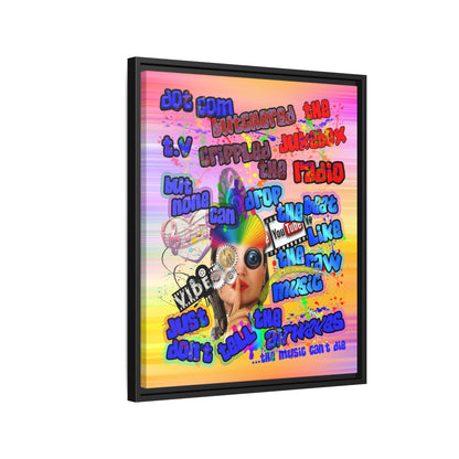 drop the beat - framed canvas art (color blur)