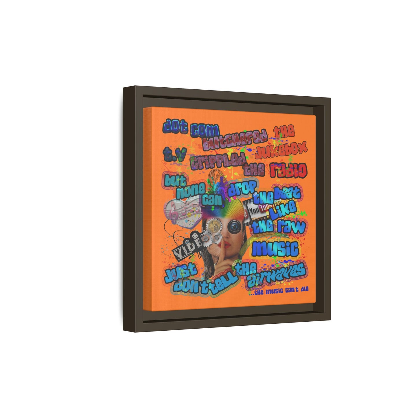 drop the beat - framed canvas art (crusta)