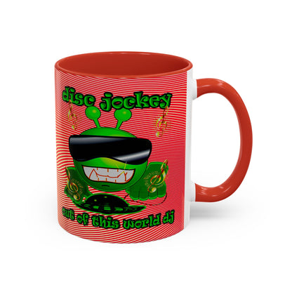 disc jockey - Accent Mug (yellow-orange wave)