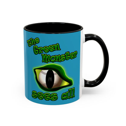 green monster - Accent Mug (turquoise)