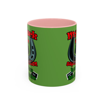 my luck - Accent Mug (green)