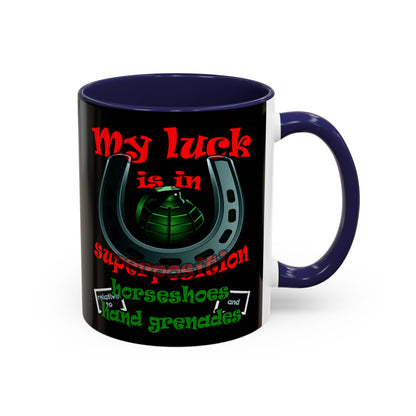 my luck - Accent Mug (black)