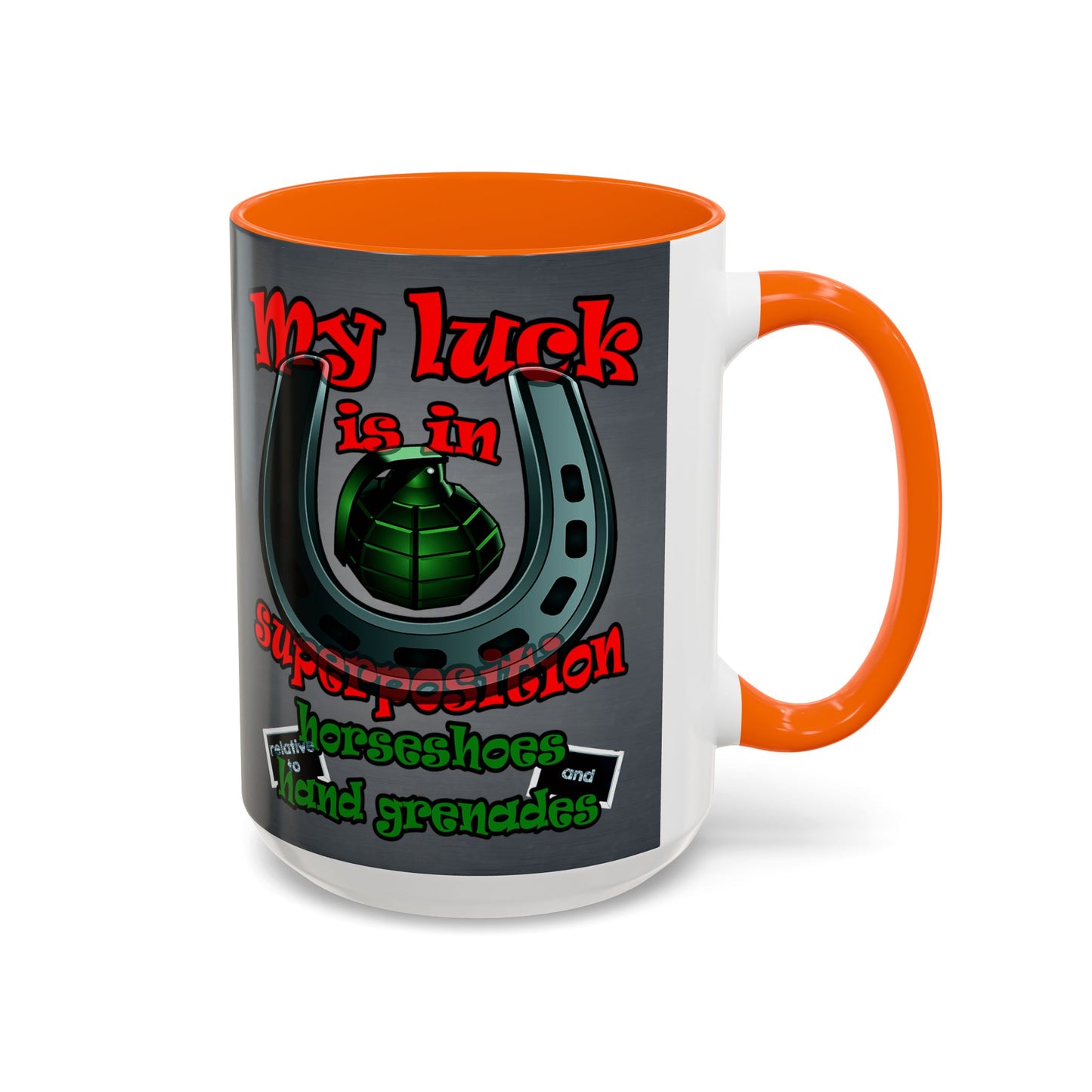 my luck - Accent Mug (grey-light grey)