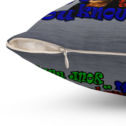 high noon - Spun Polyester Square Pillow - (brushed nickel)
