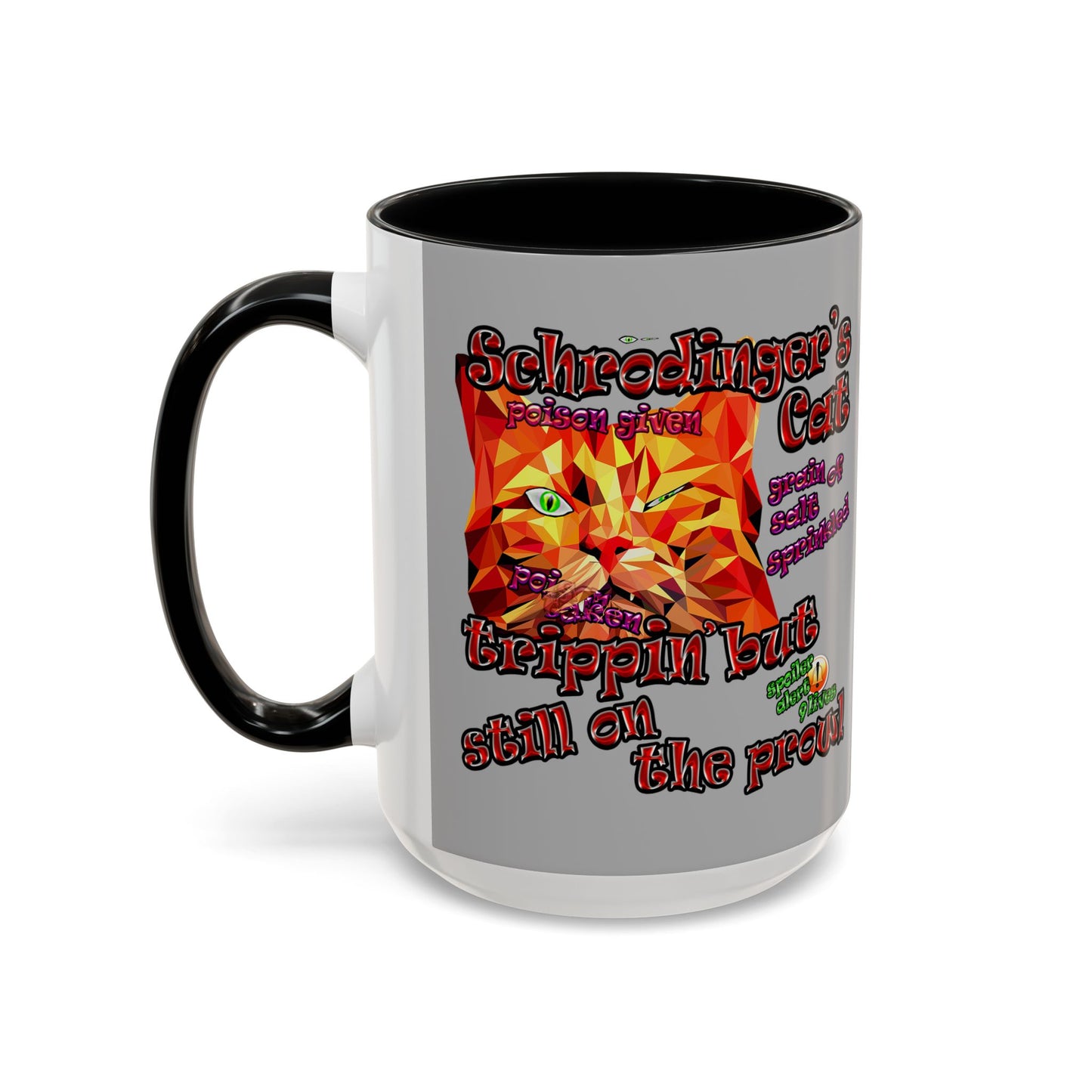 schrodinger's cat - Accent Mug (light grey)