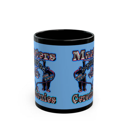 em cee squared - Black Mug (light blue)