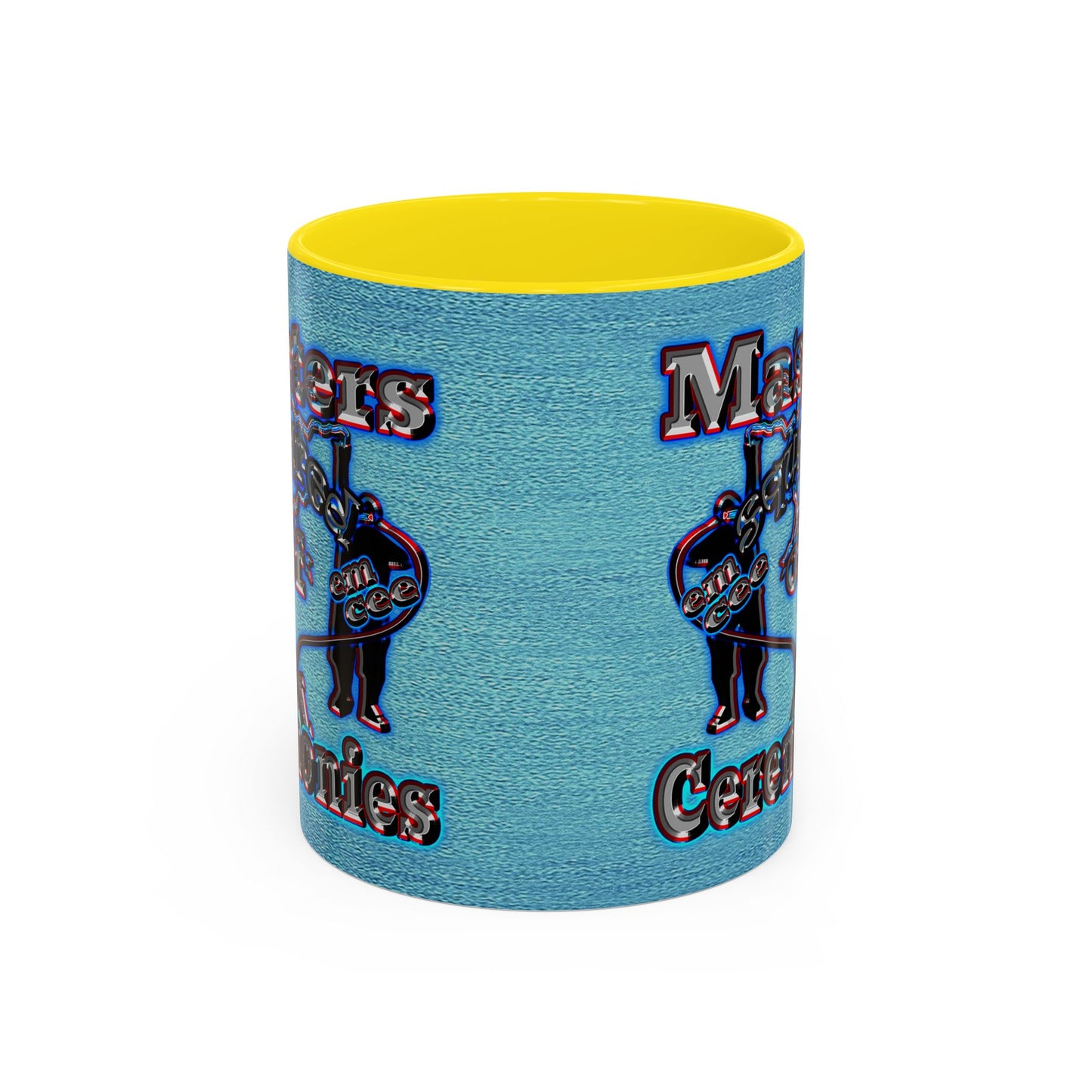 em cee squared - Accent Mug (faded dark blue)
