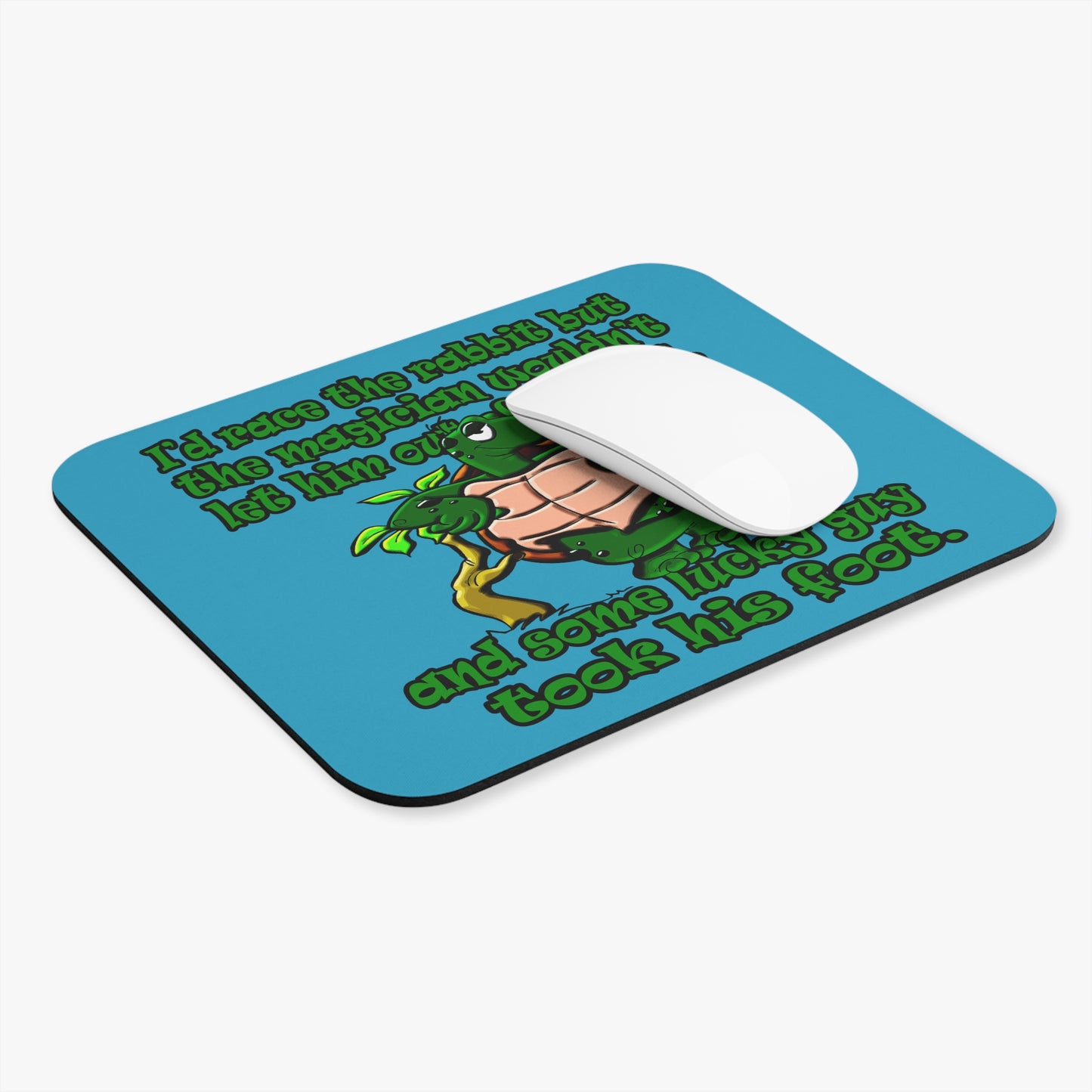 turtle race - Mouse Pad (Rectangle) (turquoise)