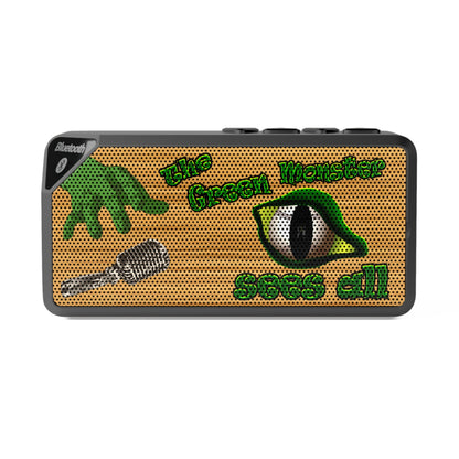 green monster - Jabba Bluetooth Speaker (butterscotch wood finish)