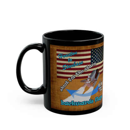 shoot for the stars - Black Mug (brown papyrus)