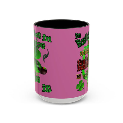 celtics logo - Accent Mug (light pink)