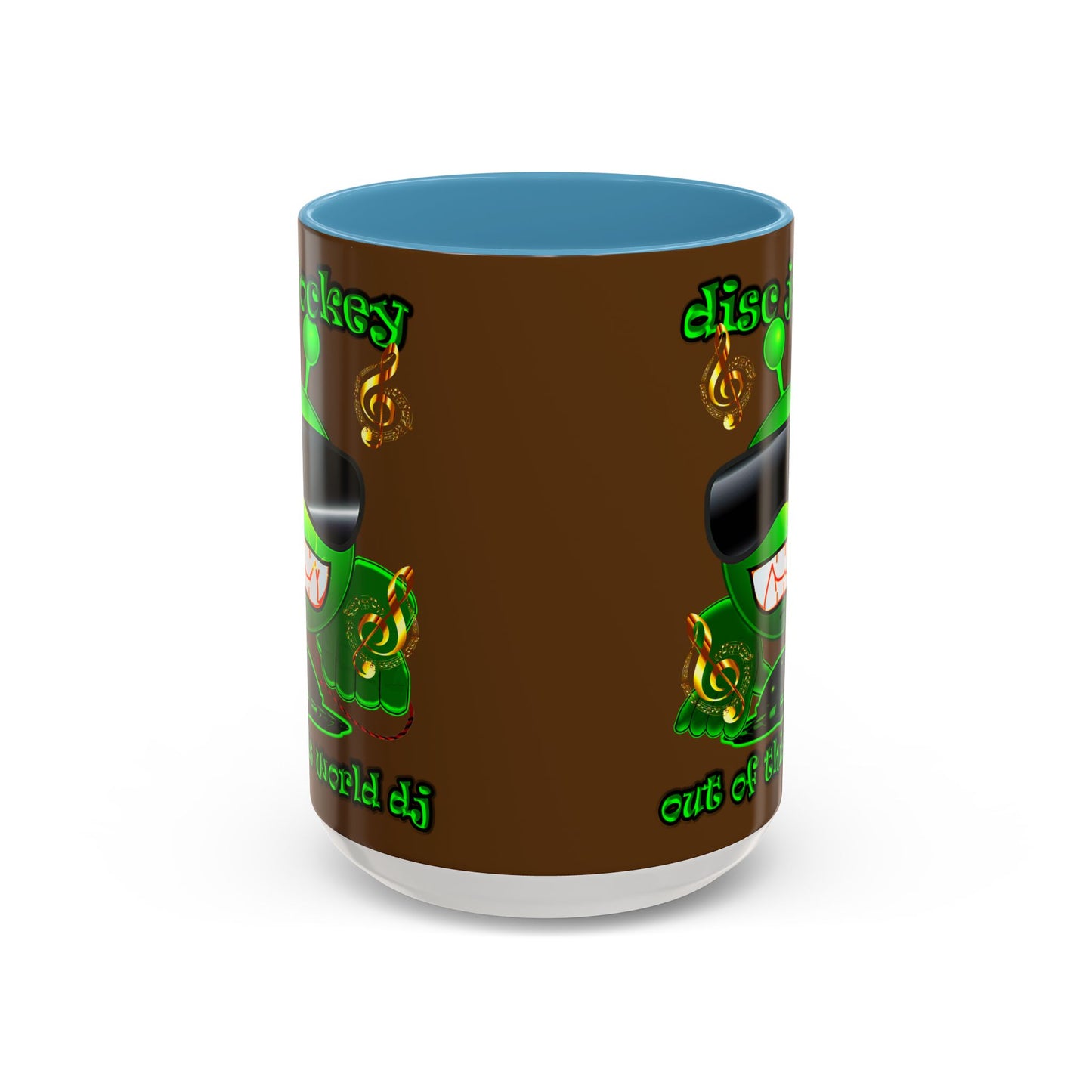 disc jockey - Accent Mug (brown)