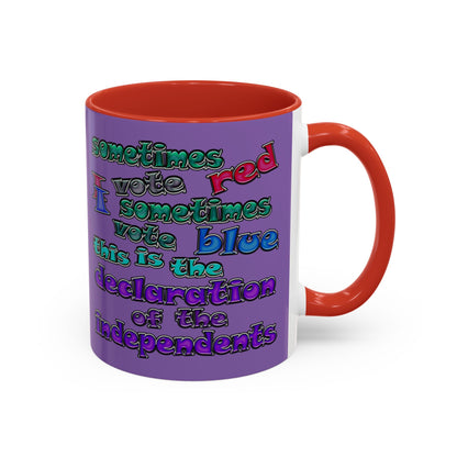 declaration of the independents - Accent Mug (light purple)