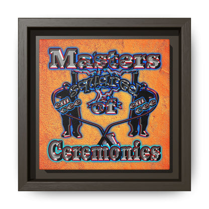 em cee squared - framed canvas art (burnt orange)