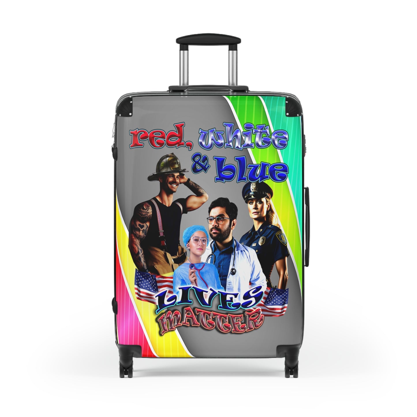 rw&b lives matter - Suitcase (rainbow split)