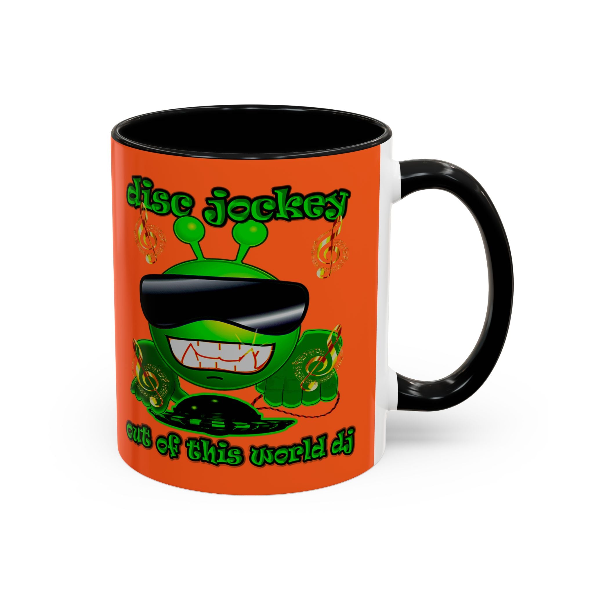 disc jockey - Accent Mug (orange)