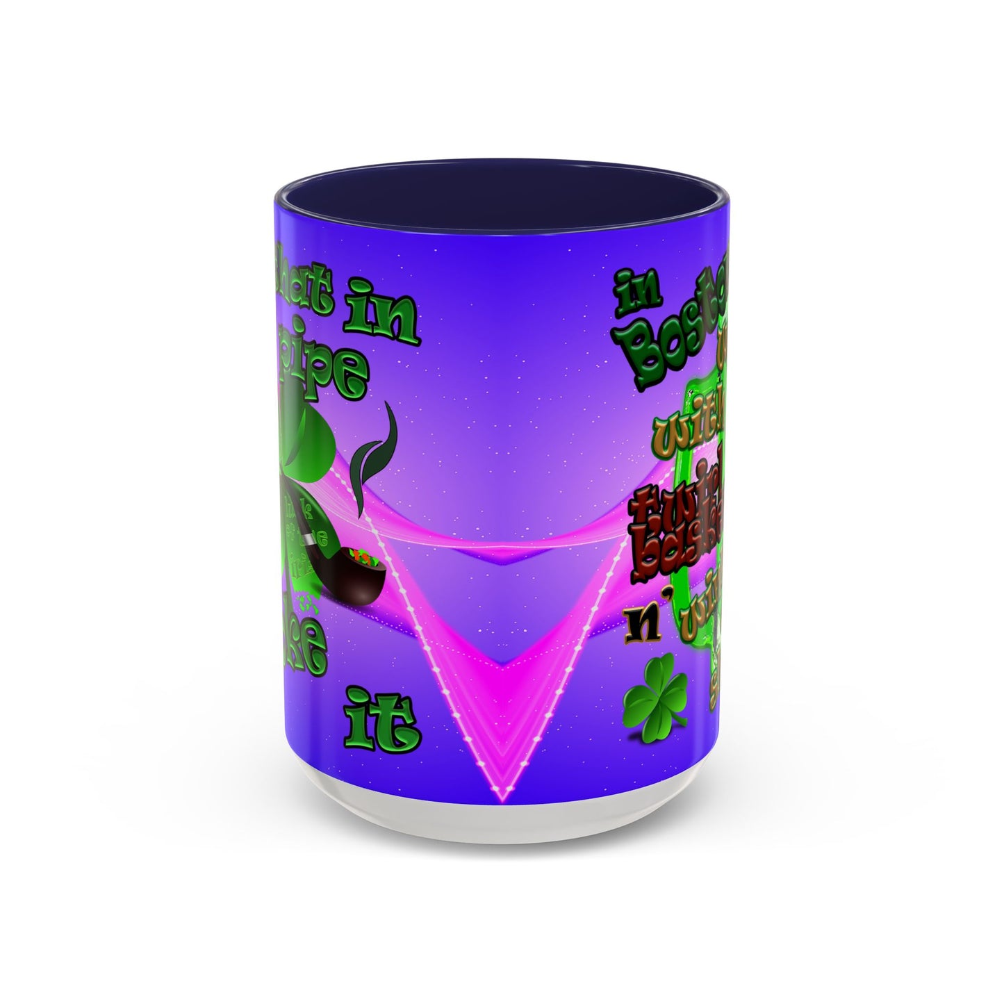celtics logo - Accent Mug (purple-pink wave)