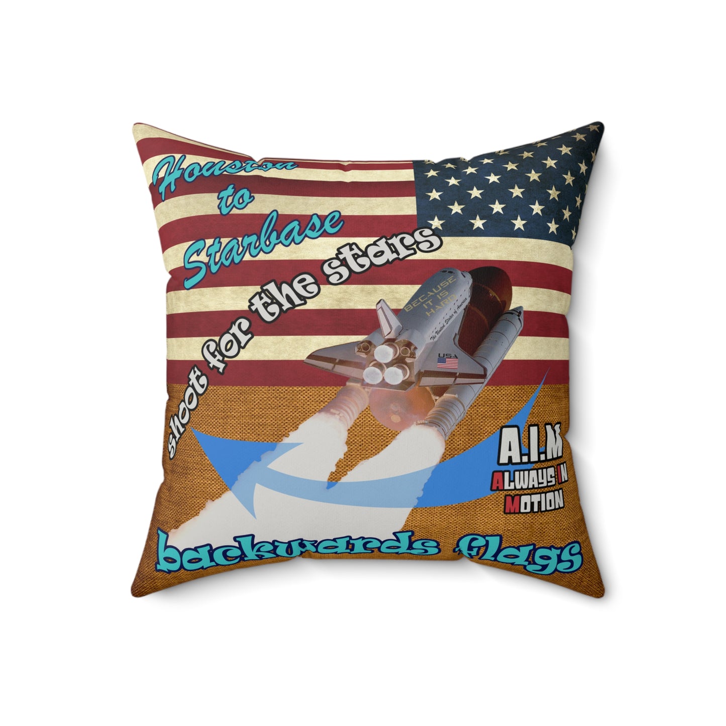 shoot for the stars - Faux Suede Square Pillow - (dichromatic brown papyrus)