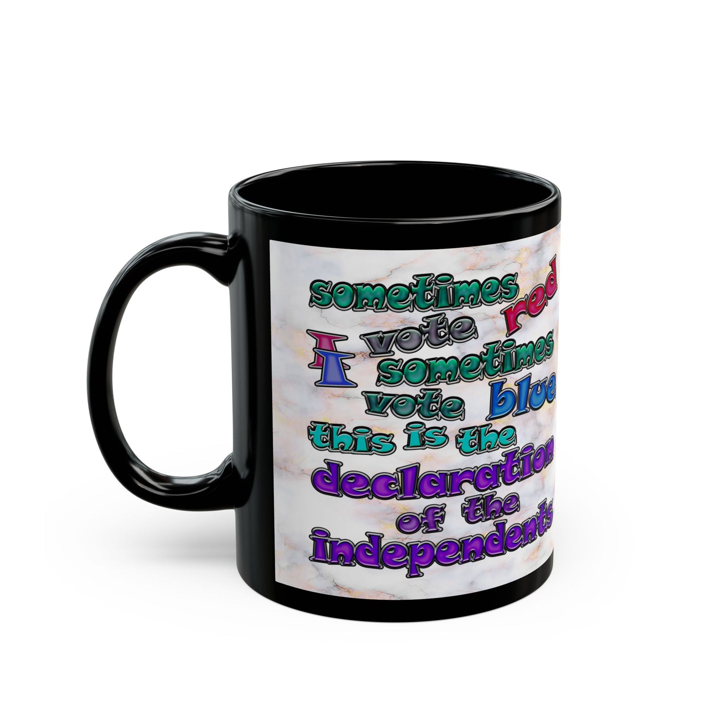 declaration of the independents - Black Mug (white marble)