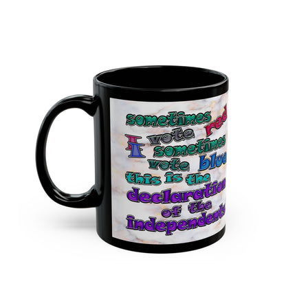 declaration of the independents - Black Mug (white marble)