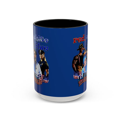 rw&b lives matter - Accent Mug (dark blue)