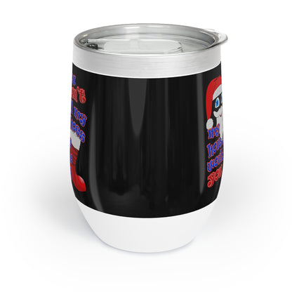santa's shoes - Chill Wine Tumbler (black)