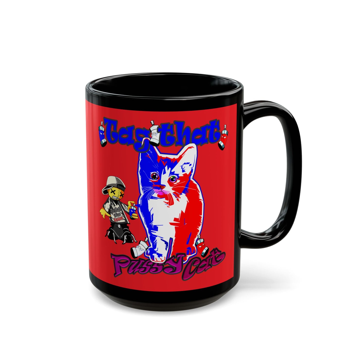tag that - Black Mug (red)