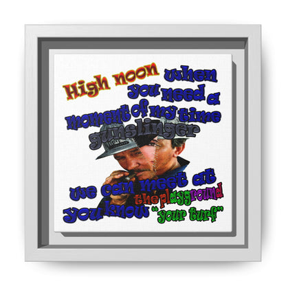 high noon - framed canvas art (white)