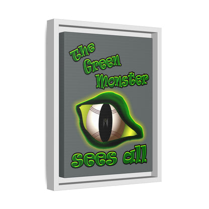 green monster - framed canvas art (dark grey)
