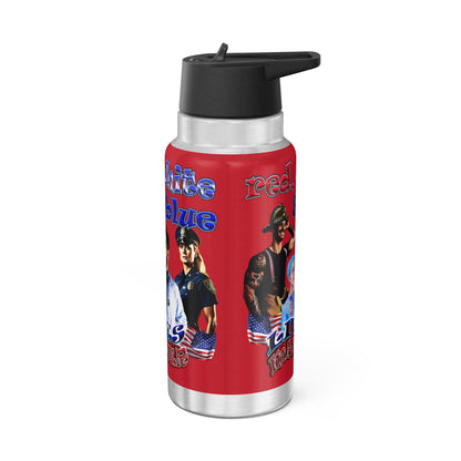 rw&b lives matter - Gator Tumbler, 32oz (dark red)