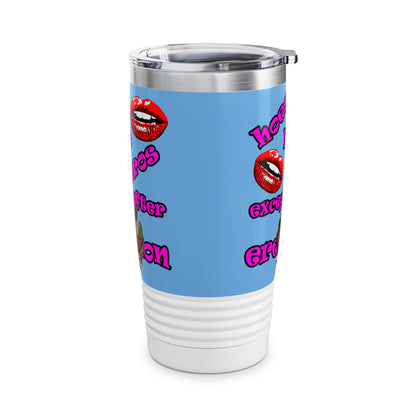 hoes b4 bros - Ringneck Tumbler, 20oz (light blue)