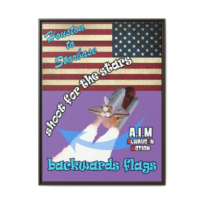 shoot for the stars - framed canvas art (light purple)
