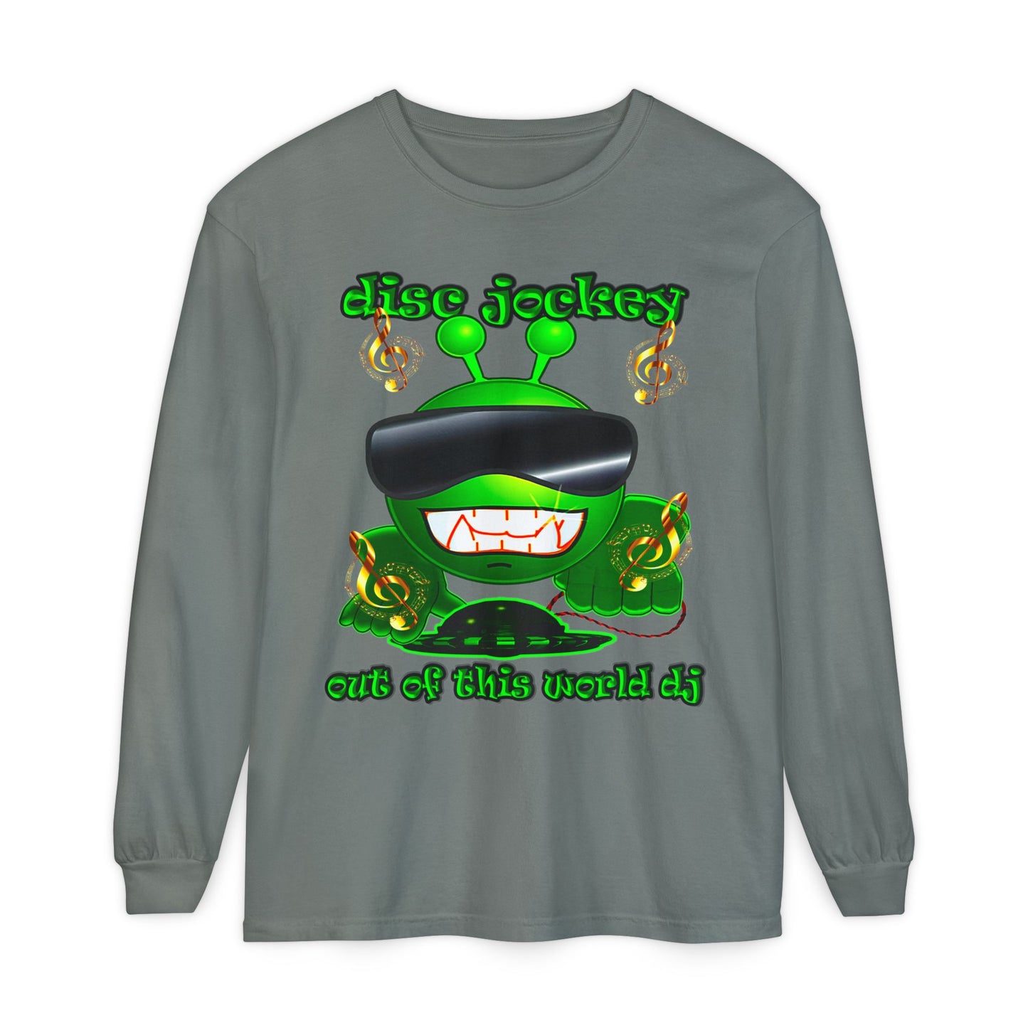 disc jockey - Unisex Garment-dyed Long Sleeve T-Shirt