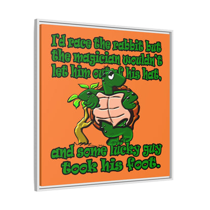 turtle race - framed canvas art (crusta)