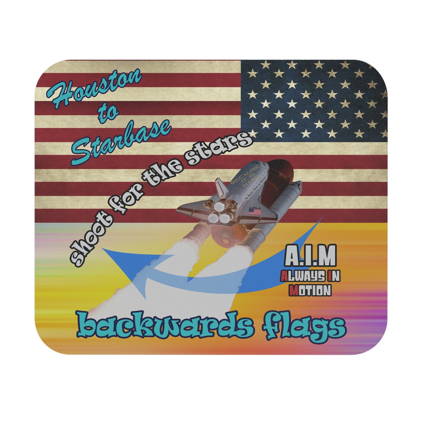 shoot for the stars - Mouse Pad (Rectangle) - (color blur)