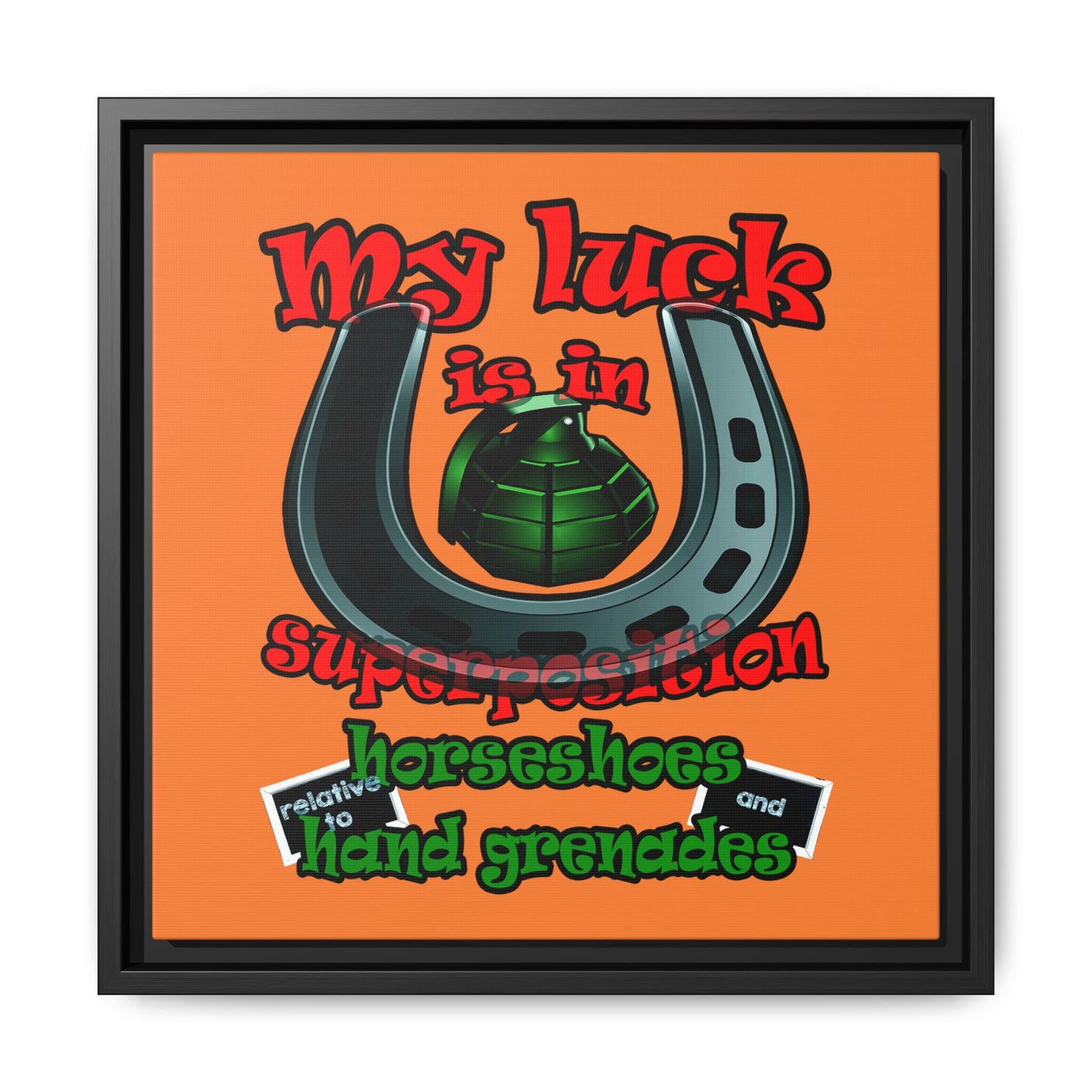 my luck - framed canvas art (crusta)