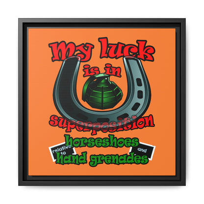 my luck - framed canvas art (crusta)