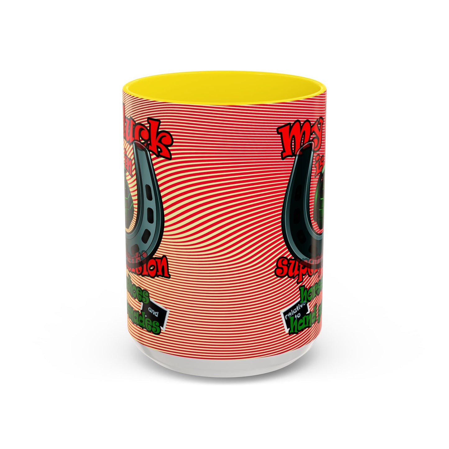 my luck - Accent Mug (yellow-orange wave)