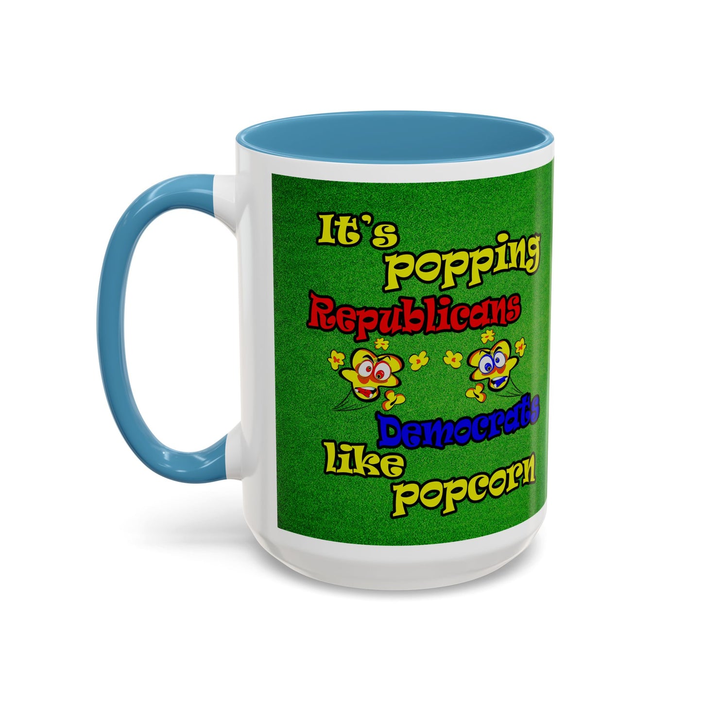 popping like popcorn - Accent Mug (green turf)