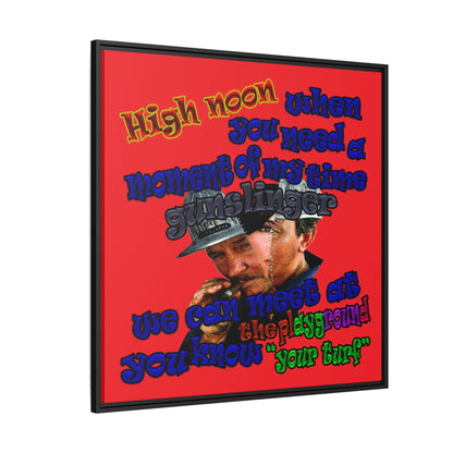 high noon - framed canvas art (red)